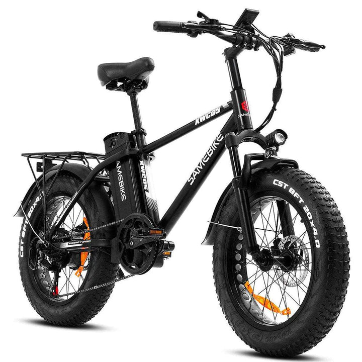 Schwarz 20 Zoll E-Bike Fatbike Mountainbike 750W 630Wh Akku 80km Reichweite