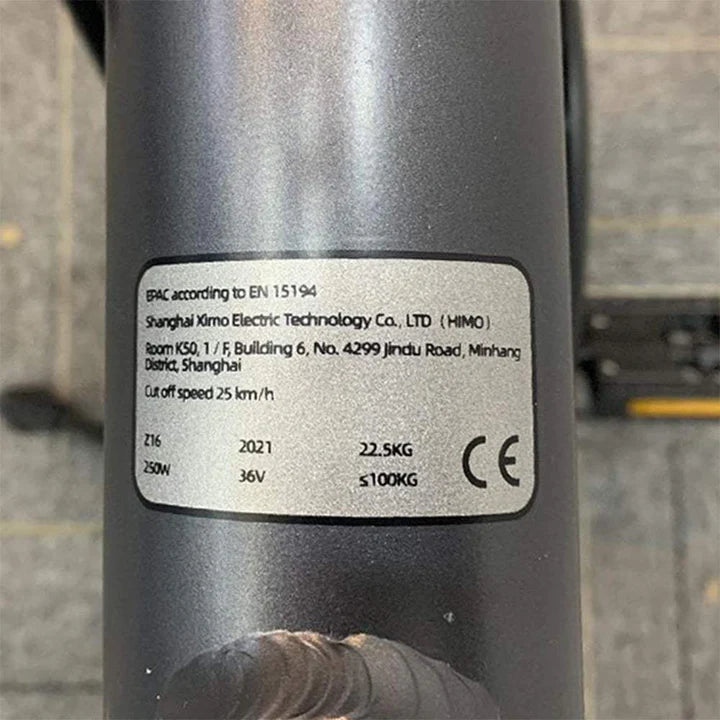 Grau 16 Zoll E-Bike Klapprad 250W 360Wh Akku 80km Reichweite