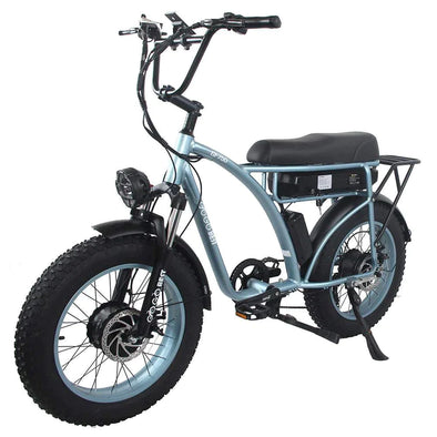 Blau 20 Zoll E-Bike Fatbike Mountainbike 1000Wx2 840Wh Akku 80km Reichweite