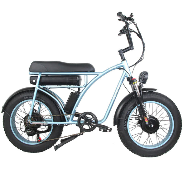 Blau 20 Zoll E-Bike Fatbike Mountainbike 1000Wx2 840Wh Akku 80km Reichweite