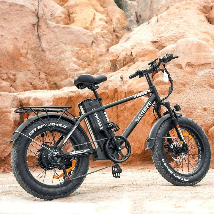 Rot 20 Zoll E-Bike Fatbike Mountainbike 750W 630Wh Akku 80km Reichweite