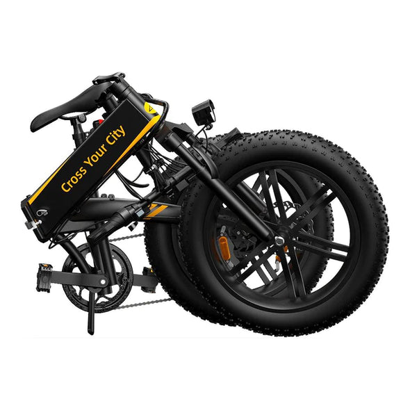 Schwarz 20 Zoll E-Bike Klapprad Fatbike 250W 380Wh Akku 80km Reichweite