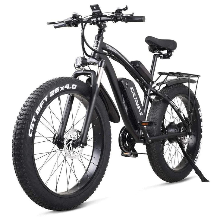 Schwarz 26 Zoll E-Bike Fatbike Mountainbike 1000W 820Wh Akku 75km Reichweite