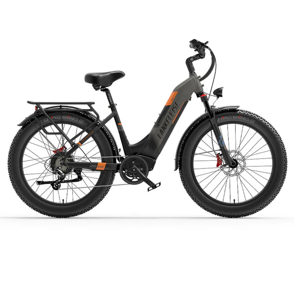 Grau 26 Zoll E-Bike Fatbike Mountainbike 1000W 960Wh Akku 150km Reichweite
