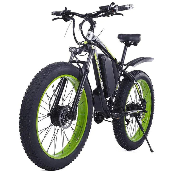 Grün 26 Zoll E-Bike Fatbike Mountainbike Doppelmotor 500Wx2 840Wh Akku 70km Reichweite