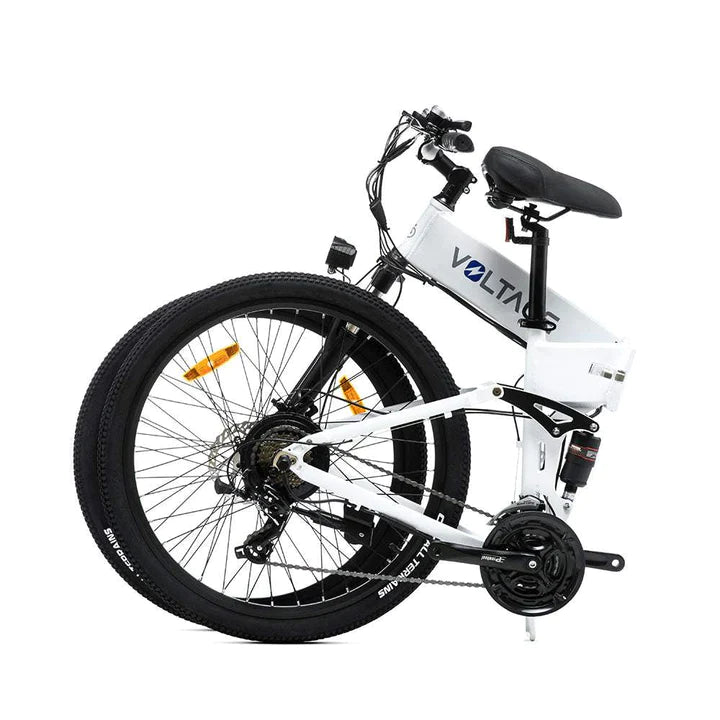 Weiß 26 Zoll E-Bike Klapprad Mountainbike 250W 380Wh Akku 70km Reichweite