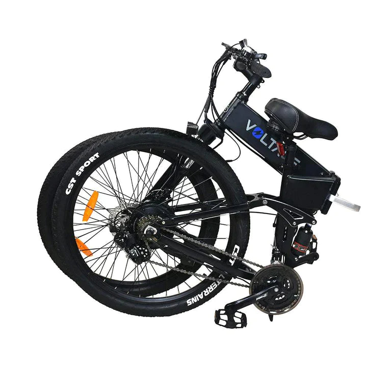 Schwarz 26 Zoll E-Bike Klapprad Mountainbike 250W 380Wh Akku 70km Reichweite