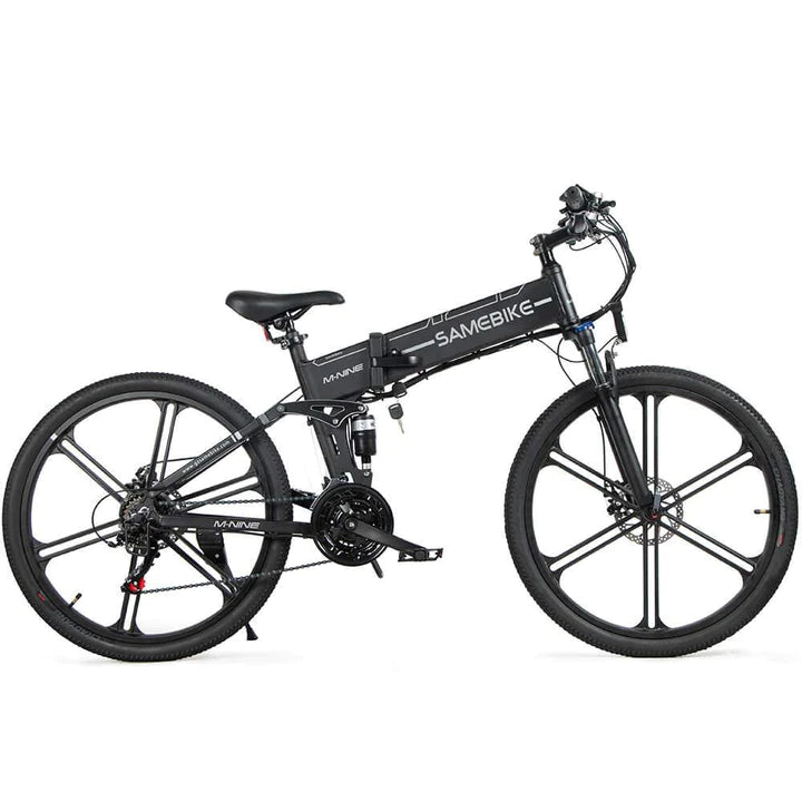Schwarz 26 Zoll E-Bike Klapprad Fatbike Mountainbike 500W 480Wh Akku 70km Reichweite