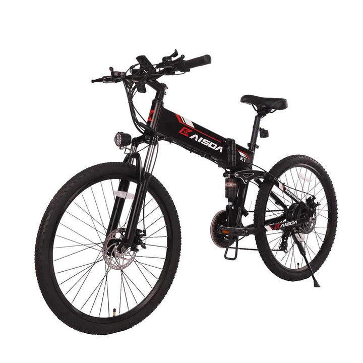 Weiß 26 Zoll E-Bike Klapprad Mountainbike 500W 500Wh Akku 60km Reichweite