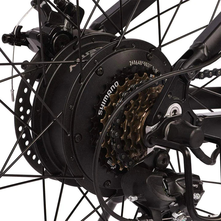 Schwarz 26 Zoll E-Bike Klapprad Mountainbike 500W 500Wh Akku 60km Reichweite