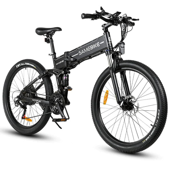 Schwarz 26 Zoll E-Bike Klapprad Mountainbike 750W 480Wh Akku 80km Reichweite