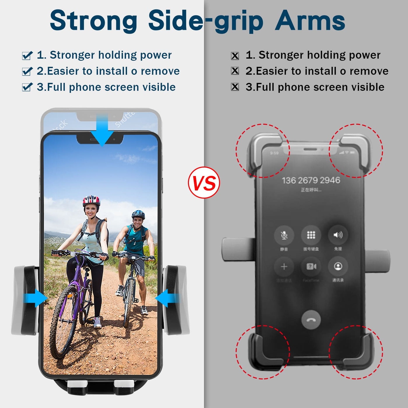 Fahrrad Handyhalterung für 4,5-7 Zoll Smartphone - Eskute DE